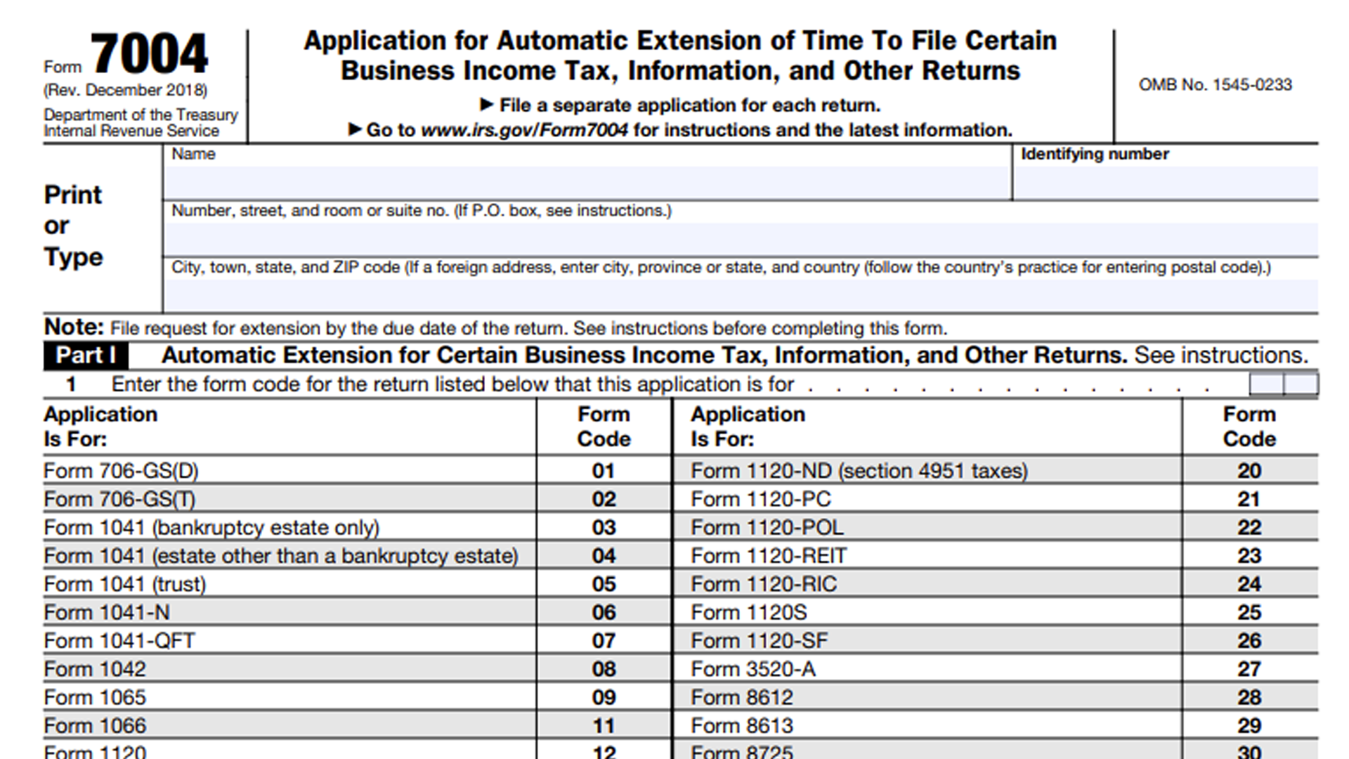 form 7004