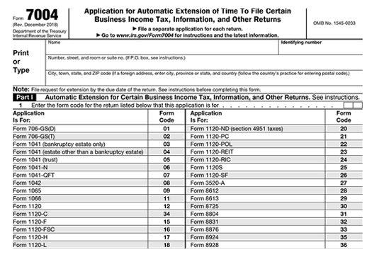 2023 Form 7004 Printable Forms Free Online